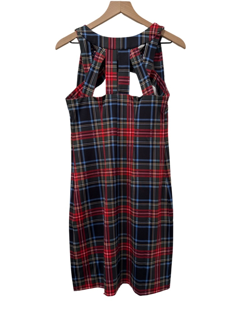 Gretchen Scott Isosceles Dress Duke of York Plaid Black Multi Size S NWT - Picture 5 of 9